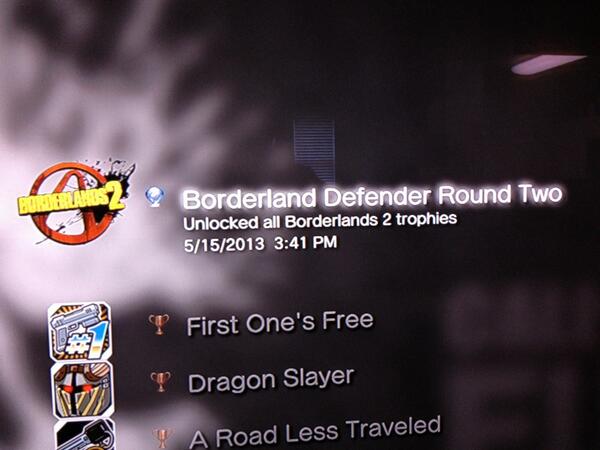 JSARGE300's tweet image. Finally polished off my Borderlands 2 Platinum. Thanks for another great game @GearboxSoftware @DuvalMagic
