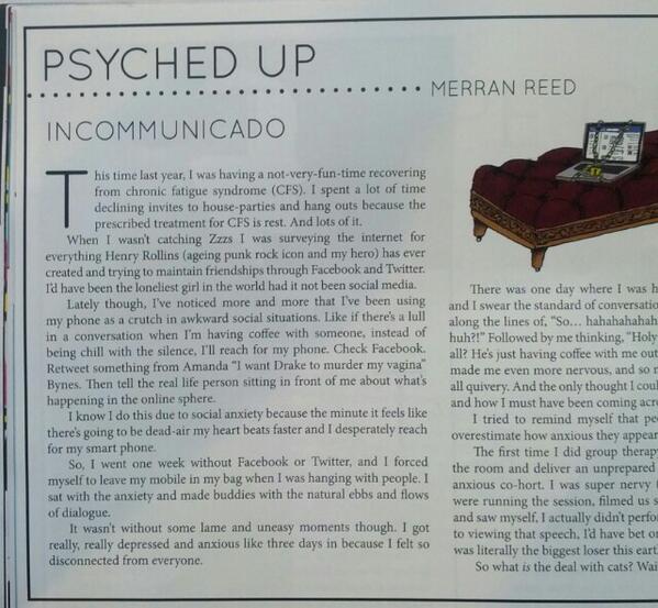 JoeTrumoe's tweet photo. @merranreed great article on social anx &amp; phones in @farragomagazine do you have a web link for it? http://t.co/YeJMe2R9Rv