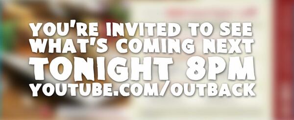 Outback's tweet photo. You get the first look at our new menu items at 8pm ET, don't miss it: http://t.co/uoAzSY3mB7 #KickBackWithOutback http://t.co/ZIGMTaHoEG