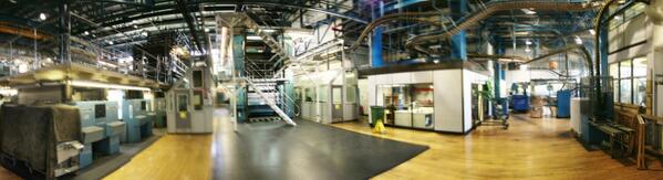 ShropshireStar's tweet image. A panoramic view of the #Shropshire Star press hall. #localnewspaperweek