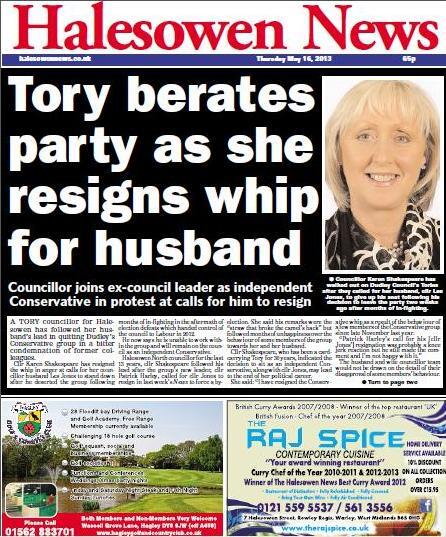 halesowennews's tweet image. This week&apos;s front page of the Halesowen News #Localnewspaperweek