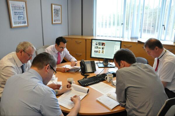 ShropshireStar's tweet image. Here&apos;s the #Shropshire Star editorial team in conference. #localnewspaperweek