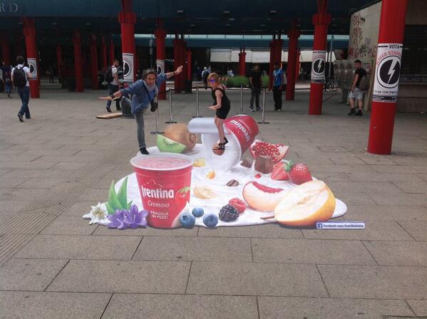 JustOneIVAR's tweet photo. Two natural born surfers in a sea...of yogurt, in Milan! Origini...trentine! :-) http://t.co/eMFxJ1hHI8