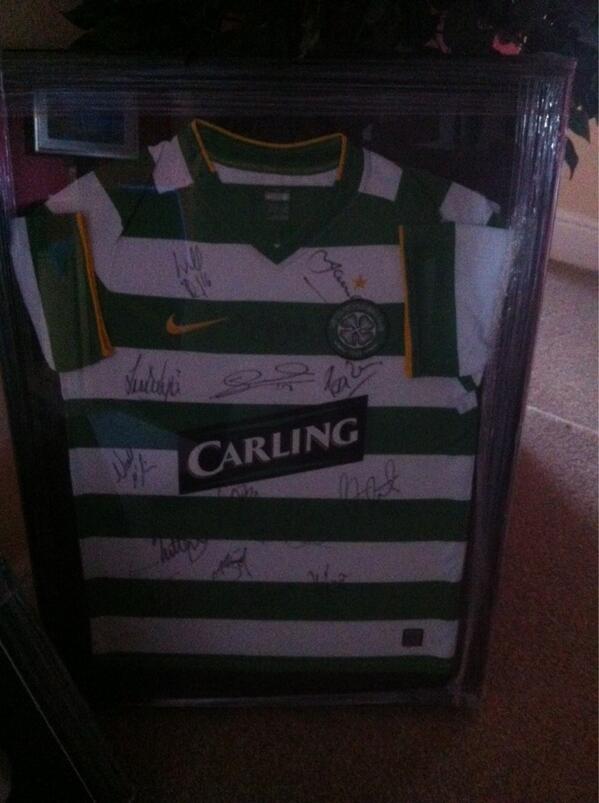 Bids already coming in via DM for the signed Celtic Jersey from Scottish Cup winning team 2010 #StrictlyforSoccer