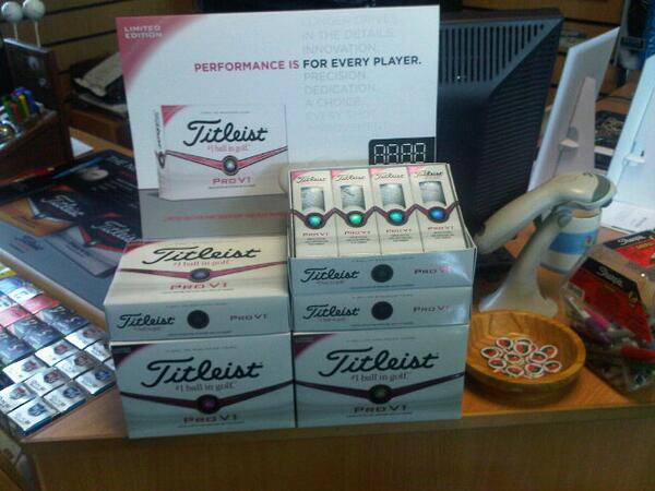 Limited Edition Pro V1 Pink <a href="/Tavi_ProShop/">Tavi Pro Shop</a> in pride of place! <a href="/TitleistEurope/">Titleist Europe</a> #no1ballingolf