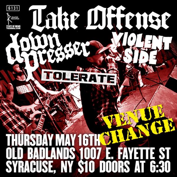 xBradenx's tweet photo. TONIGHT!! Syracuse don't miss this. @TakeOffenseCVHC @downpresserhc @ViolentSideBust  and @toleratehc http://t.co/5Dls20I6og