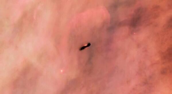YourWorldFacts's tweet photo. Birth of a solar system! The black strip is gas and dust revolving around a star that will one day form planets! http://t.co/ePdyXuQALR