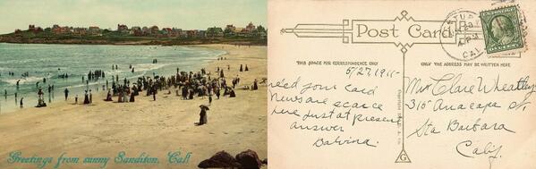 Check out this bit of #Sanditon history: 1911 postcard and message. Pretty neat, huh? <a href="/SanditonHistory/">Sanditon History</a>