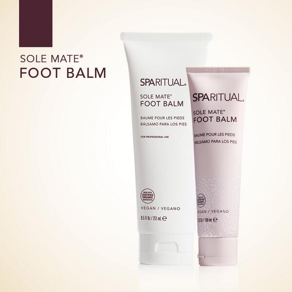 SpaRitual's tweet photo. Getting ready for sandal season? #SoleMate Hydrating Foot Balm works to deeply repair, revitalize &amp; protect dry feet. http://t.co/MGX5SpucSA