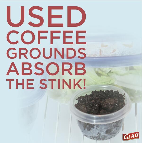 glad2wasteless's tweet photo. Upcycle your coffee grinds by making them an odor absorber! #upcycle #repurpose #diy http://t.co/6j8atvyX2T