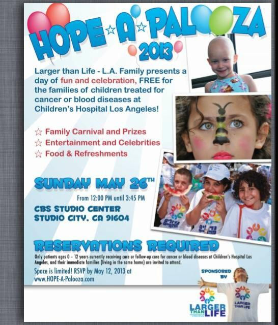 malachiiislife's tweet photo. Show Sunday 12 noon til 4pm at CBS Studio center for Hope A Palooza benefitting kids with cancer http://t.co/S8VahWpYg5
