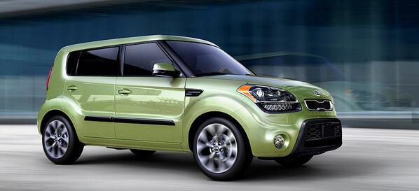 Kia's tweet photo. Alien green isn't available in too many other places. Unless you have a spaceship. #KiaSoul http://t.co/2xv3UXxokX