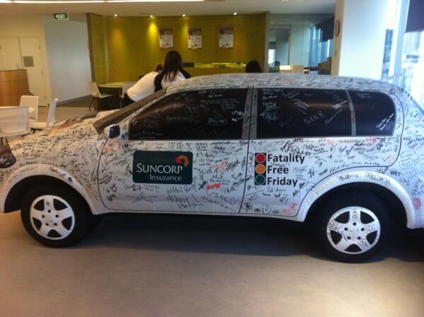 Setting up for the Suncorp "Pie for a Pledge" to support Fatality Free Friday. Pledge count is over 44,000!!!