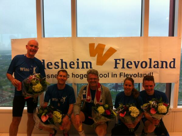 De top bereikt!  #trappenloop #wtcalmere <a href="/WindesheimFlevo/">Windesheim in Almere (inactief)</a> @WindesheimJWM  <a href="/WTCAlmereArea/">WTC Almere</a>