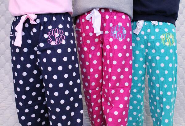 MonogramDivasNC's tweet photo. “@shopmemento: Monogrammed Pajamas? What a perfect combination! We have a variety of colors and sizes. #monograms http://t.co/VkZ04HZKT1”