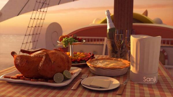 Sanji_TeamOneP's tweet photo. Qui vient dîner avec l'équipage ? http://t.co/stoTZUM7kt