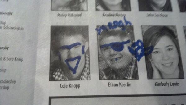 Scott1King's tweet photo. Revised grad pics @EthanKoerlin @ColeNapp http://t.co/CTQ0SrGltx