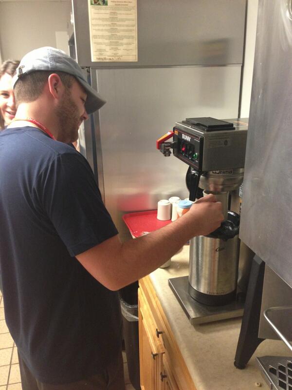 evancol's tweet image. @jhandberg having coffee struggles this AM. #UIFI2013 #IotaPi