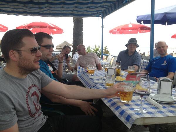 AFCDT's tweet photo. The Dream Team just getting settled in to Malaga life. http://t.co/h3Qi6nhEOW
