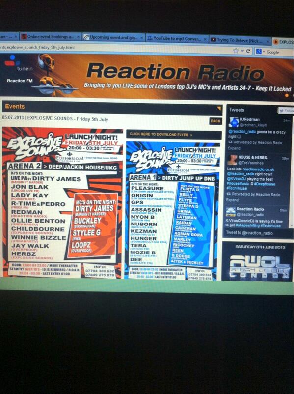 redman_kileyh's tweet image. @reaction_radio 6-8pm DJRedman #explosivesounds #Deephouse #Jackinhouse only on Reactionradio  pls rtw 👊