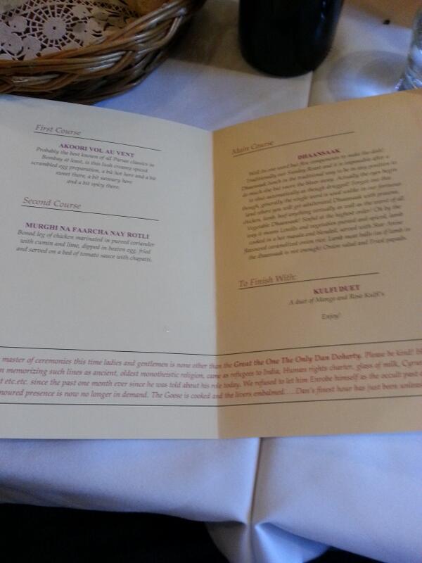 The #khaadraas menu has arrived @CafeSpiceNamast  and we have three amazing courses PLUS a proper authentic Dhaansaak