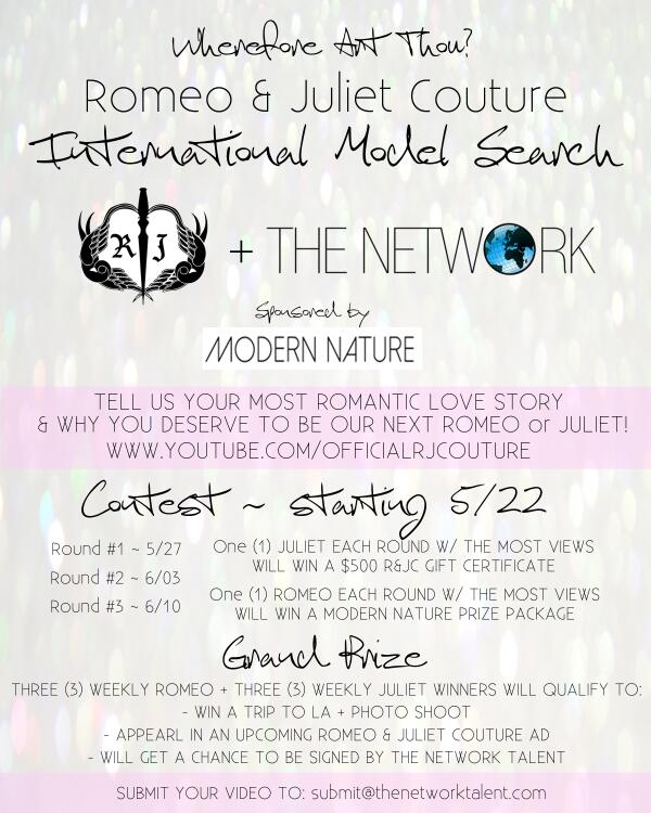 toni_models's tweet photo. ...do you have what it takes to be the next Romeo &amp; Juliet Couture model?!    https://t.co/apdogIklwB http://t.co/XwVfRg7O0r