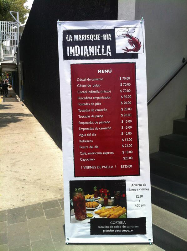 INDIANILLA's tweet photo. Ya vieron la carta de la Marisque-ría Indianilla??? Precios súper accesibles!!! Pueden verla dando click http://t.co/CY4wDvj8H7