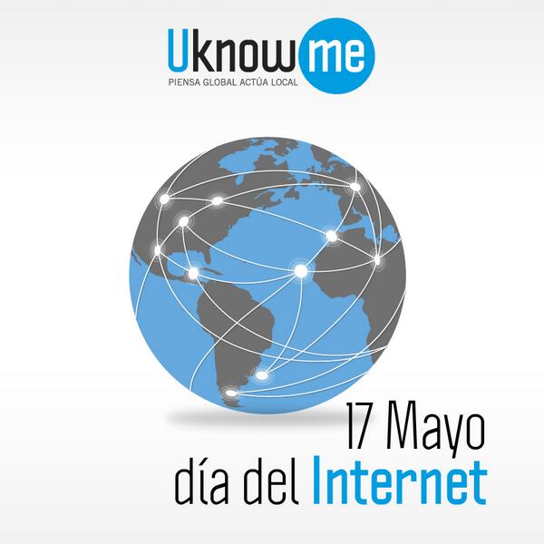 uknowme's tweet photo. 17 Mayo, Día Mundial de Internet. Piensa Global, Actúa Local. #DíaInternet http://t.co/iNScAreGA8