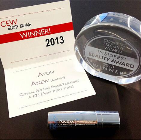 AvonInsider's tweet photo. We are so excited our #ANEW Clinical Pro Line Eraser with #AF33 won the Anti-Aging Mass #CEWAward! http://t.co/t6FCXnDscj