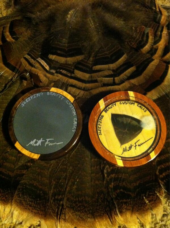 A couple of #customcalls getting a workout in WI.  Trying to put some #turkeys to sleep!