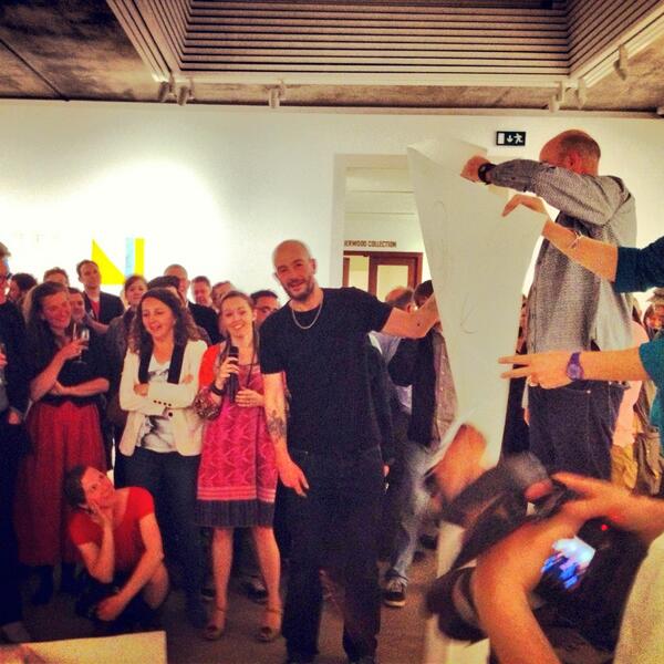 Fun evening at @jerwoodgallery <a href="/MuseumsAtNight/">Museums at Night</a> with Jake Chapman #MatN2013