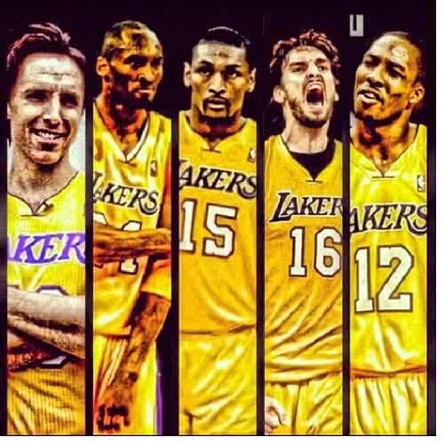 TweetDu01's tweet photo. Les 5 de Départ des L.A Lakers ! ♥ http://t.co/6jNdHWoj6i
