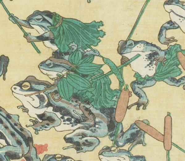 北斎と暁斎―奇想の漫画展】本日は江戸時代版鳥獣戯画、河鍋暁斎の