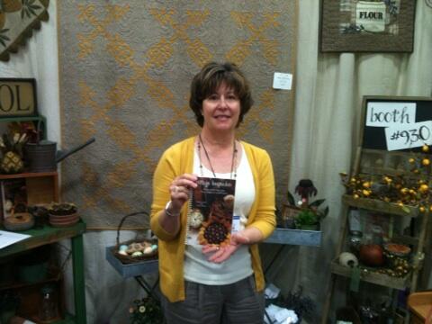 Cathy Cardiff holding her new pincusion book!! Adorable!!!