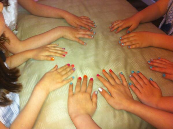 cuthbertson80's tweet photo. The girls nails http://t.co/XhNjbAOZVR
