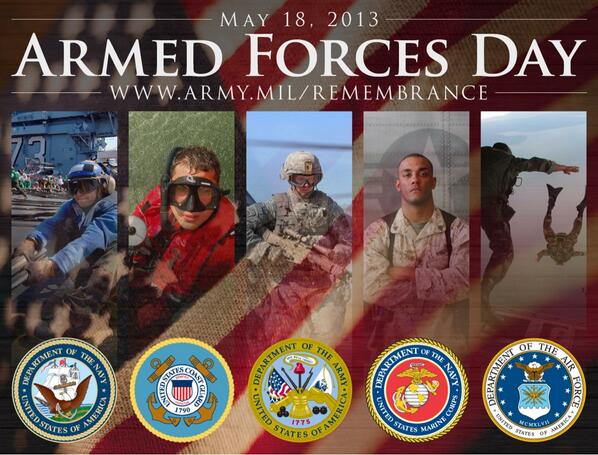 USArmy's tweet image. Our uniforms differ, but we play for the same team. Happy Armed Forces Day @USNavy @USAirForce @USMC @USCoastGuard!