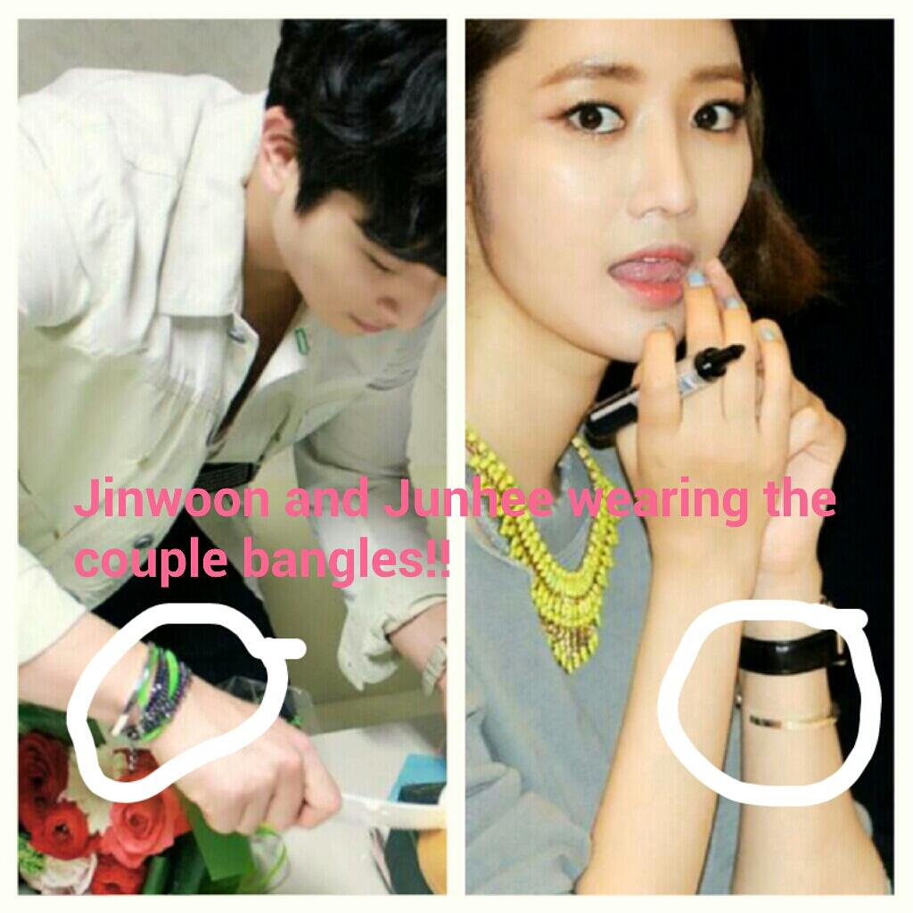 J J on X: "[FBI FIND] Jinwoon and Junhee wearing the couple bangle! JW:  Mubank birthday celebration JH: Fan sign event http://t.co/eBYzYxvYL0" / X