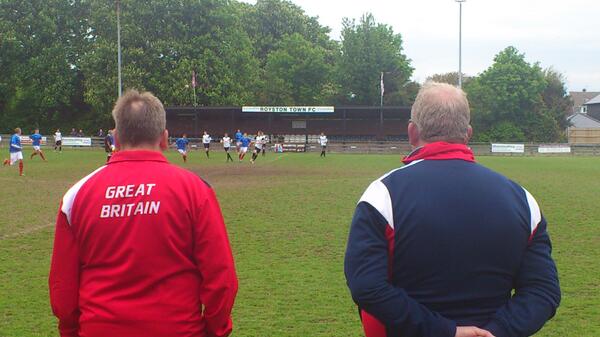 Gb deaf team have come to Royston FC @gbdeaf