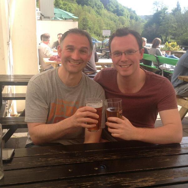 The sun's come out!! #welldeservedpint with @BobbyNickDick