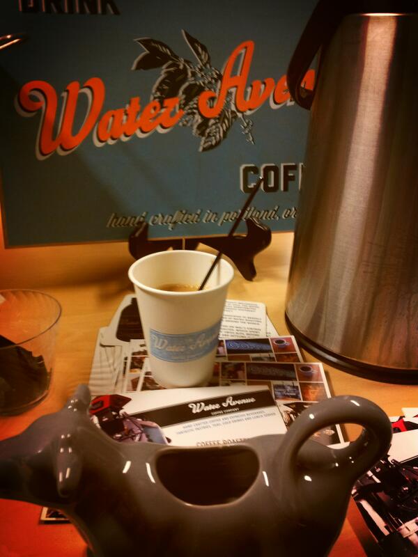 pechluck's tweet image. #PortlandBloggers thanks for the caffeine to fuel my networking and notetaking @wateravecoffee