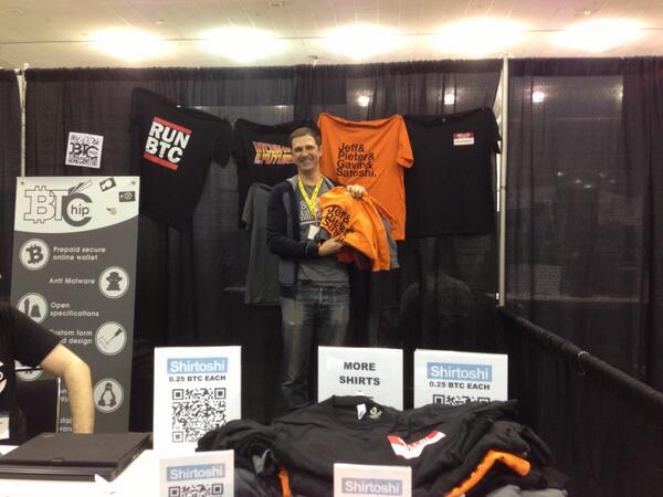 Shirtoshi's tweet image. Check out our booth at #Bitcoin2013 and grab a shirt!