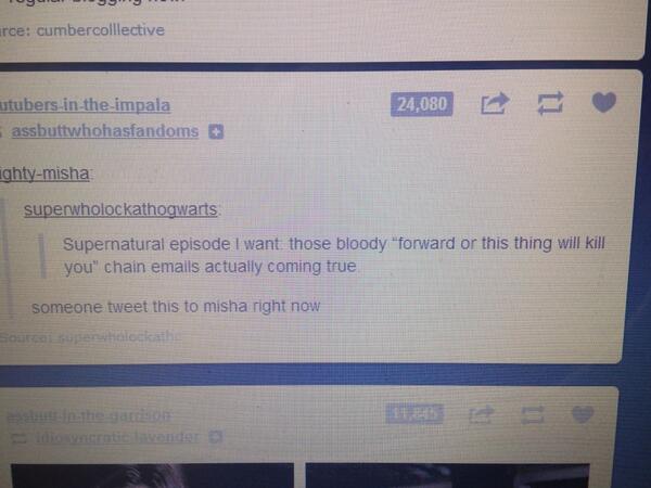 ChiChiBVB's tweet photo. @mishacollins I found this on Tumblr and... Yeah... :3 http://t.co/pms7wwSd5W