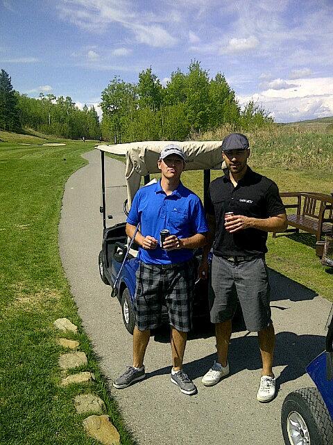 pilsner14's tweet image. Golfing with the bosses! #siroccogolf #nicelittlesaturday #1under @earl_e_twirly @alex_dustan