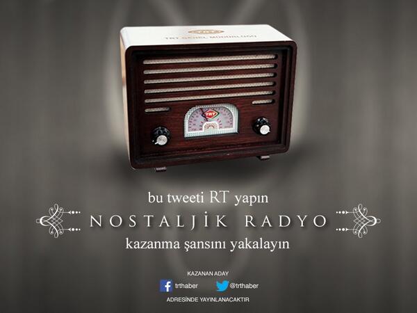 trthaber's tweet photo. Bu tweeti RT yapın, nostaljik radyo kazanma şansı yakalayın.. http://t.co/WcXPPsi1Am
