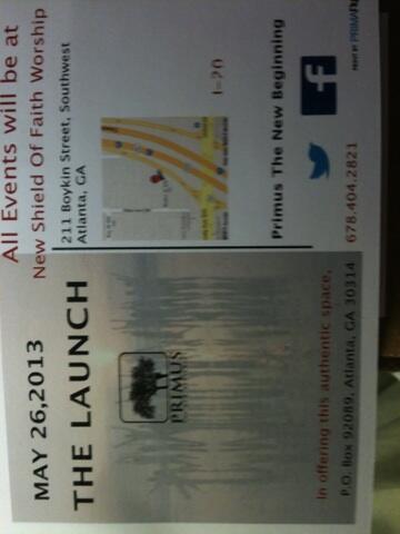 1AmPrimus's tweet image. The official Church Launch, May26@ 7pm,211 Boykin St., SW, Atlanta, GA, #AllThingsInCommon #Acts2:44 #B1 (13retweets)