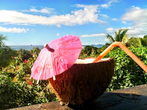 PalmleaFarms's tweet photo. Nothing beats our piña coladas on a beautiful #Fiji day! http://t.co/yYo6oD2wuK