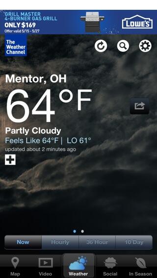 MGuttu's tweet image. The #Weather in Mentor, OH is Partly Cloudy, 64°
Visit weather.com for more