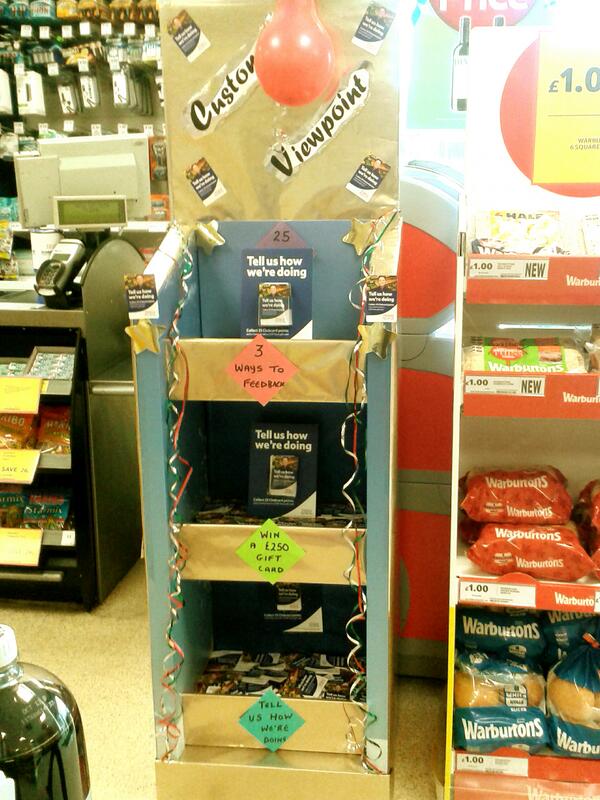 WheelockSt's tweet photo. This weeks customer viewpoint display well done Carole lets gets those surveys in http://t.co/SJUckFlYsT