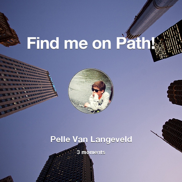 pelle444's tweet photo. Find me on #Path now! Go to: http://t.co/z19xt2MjwG! #thepersonalnetwork http://t.co/4QsA5rJOIy