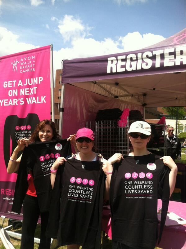 avon39walk's tweet image. These Walkers just crossed the finish line and after 39.3 miles...they registered for 2014!! Join them! #avonwalkBO